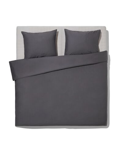 housse de couette 240x200/220cm percale gris fonc&eacute; - 5790220 - HEMA
