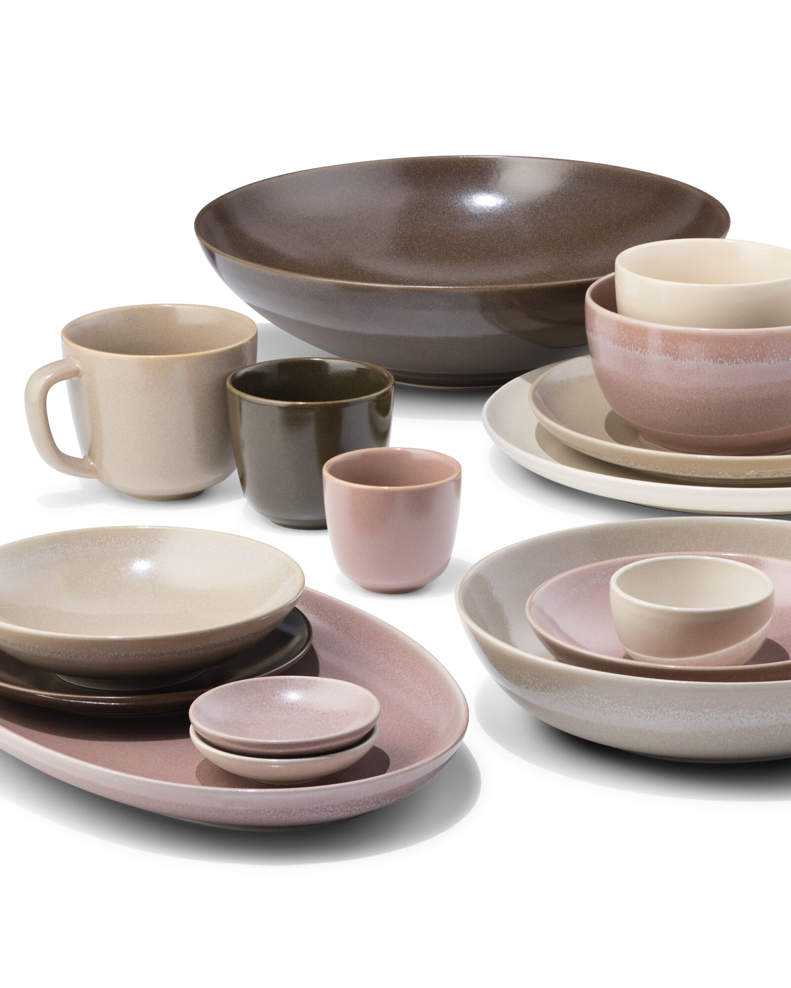 assiette &agrave; g&acirc;teau Puur &Oslash;16 cm &eacute;mail r&eacute;actif brun fonc&eacute; - 9650178 - HEMA