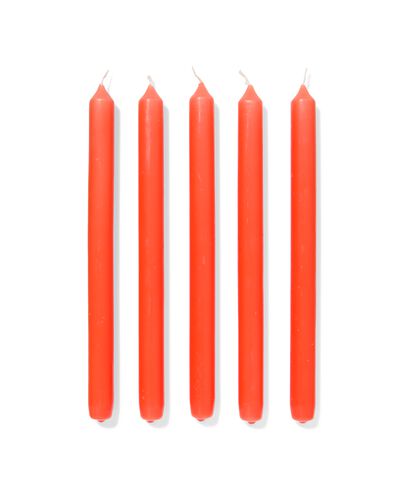 bougie longue &Oslash; 2,2 x 29 orange - 12 pi&egrave;ces orange 2,2 x 29 - 13504003 - HEMA