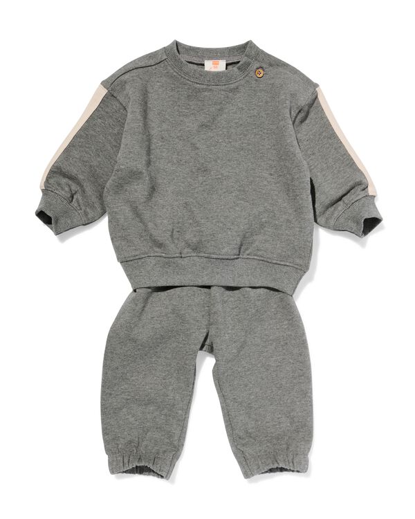 baby kleding sweatset grijs grijs - 33166470GREY - HEMA