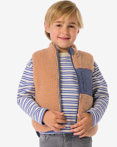 omkeerbaar kindergilet teddy blauw - 30744101BLUE - HEMA