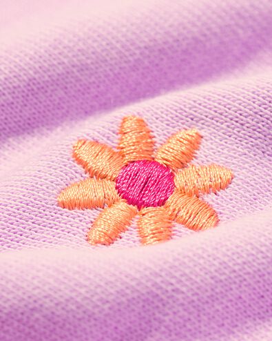 babytrui jersey borduursel bloemen paars - 33071070PURPLE - HEMA