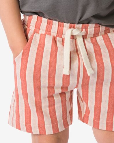 short enfant coupe classique molleton ray&eacute; marron marron - 30718202BROWN - HEMA