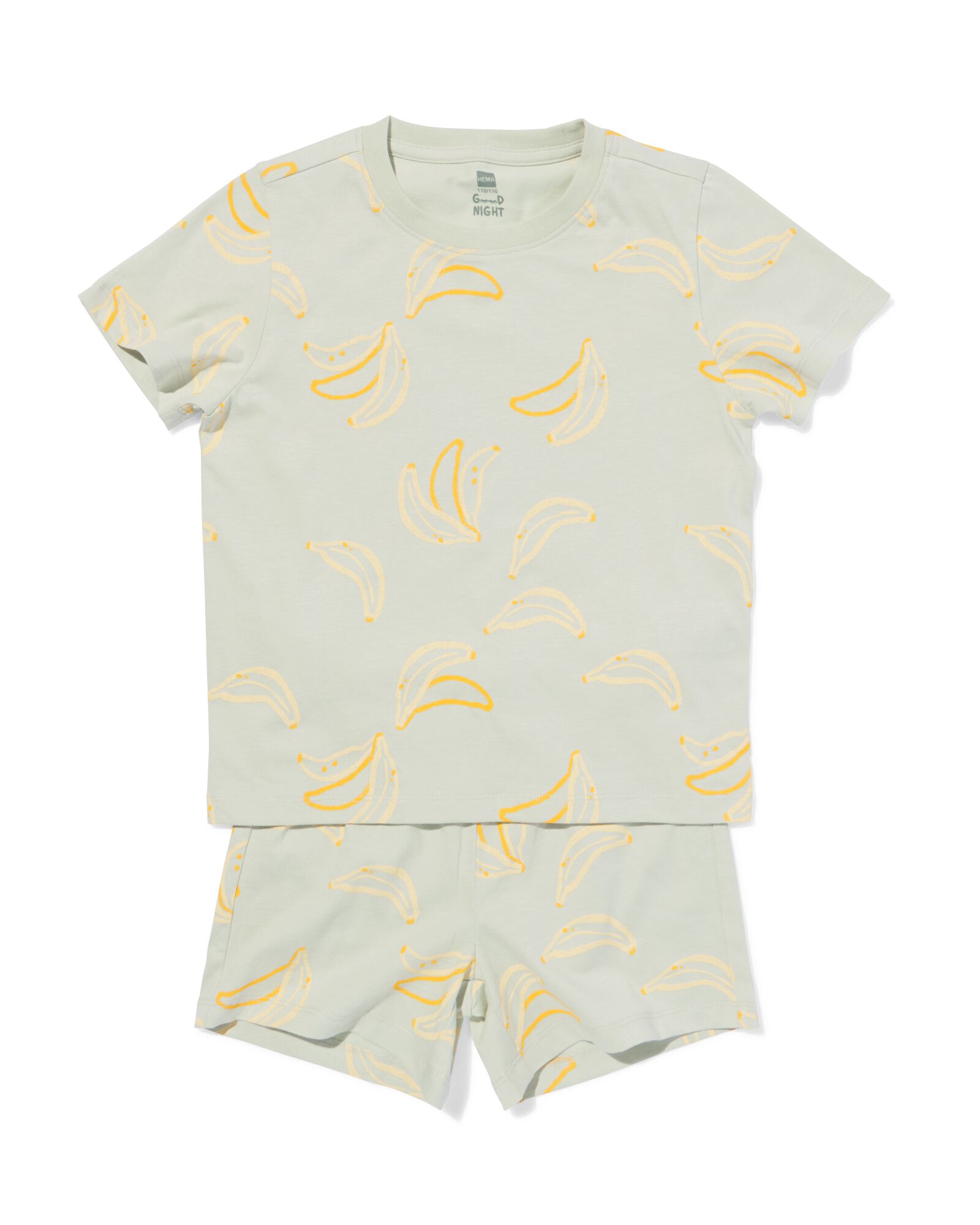 pyjacourt enfant bananes vert clair vert clair - 23001960LIGHTGREEN - HEMA