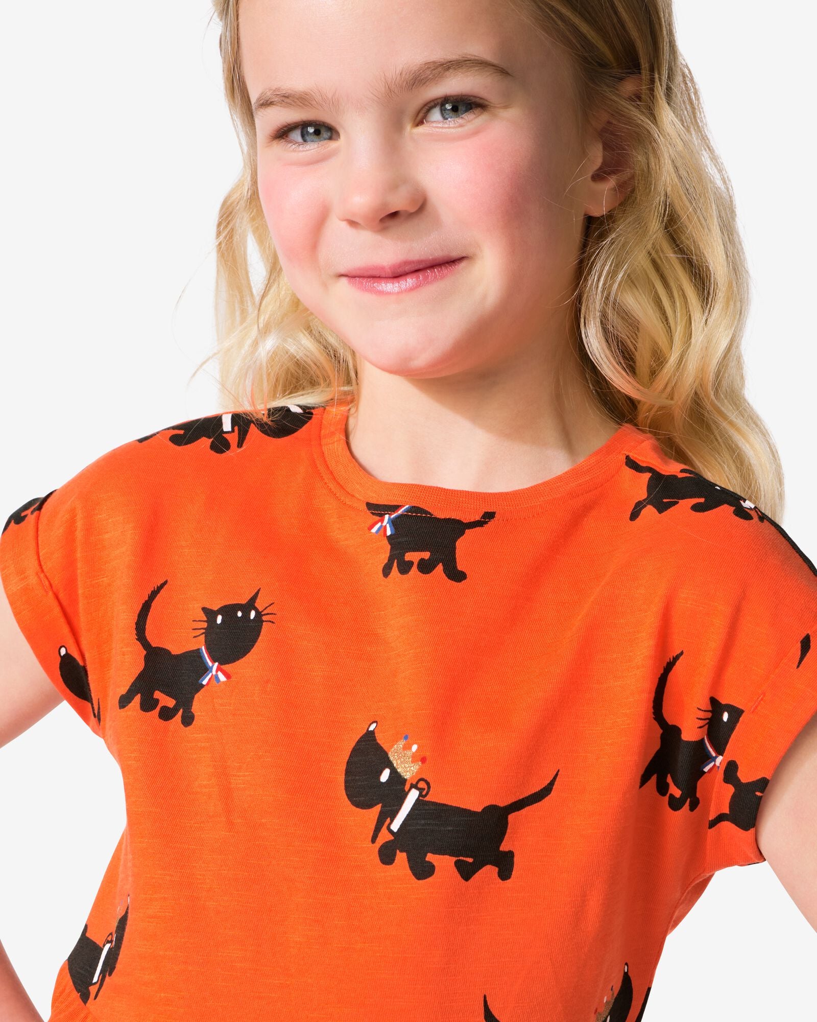 robe trap&egrave;ze enfant Takkie F&ecirc;te du Roi orange orange - 30850709ORANGE - HEMA