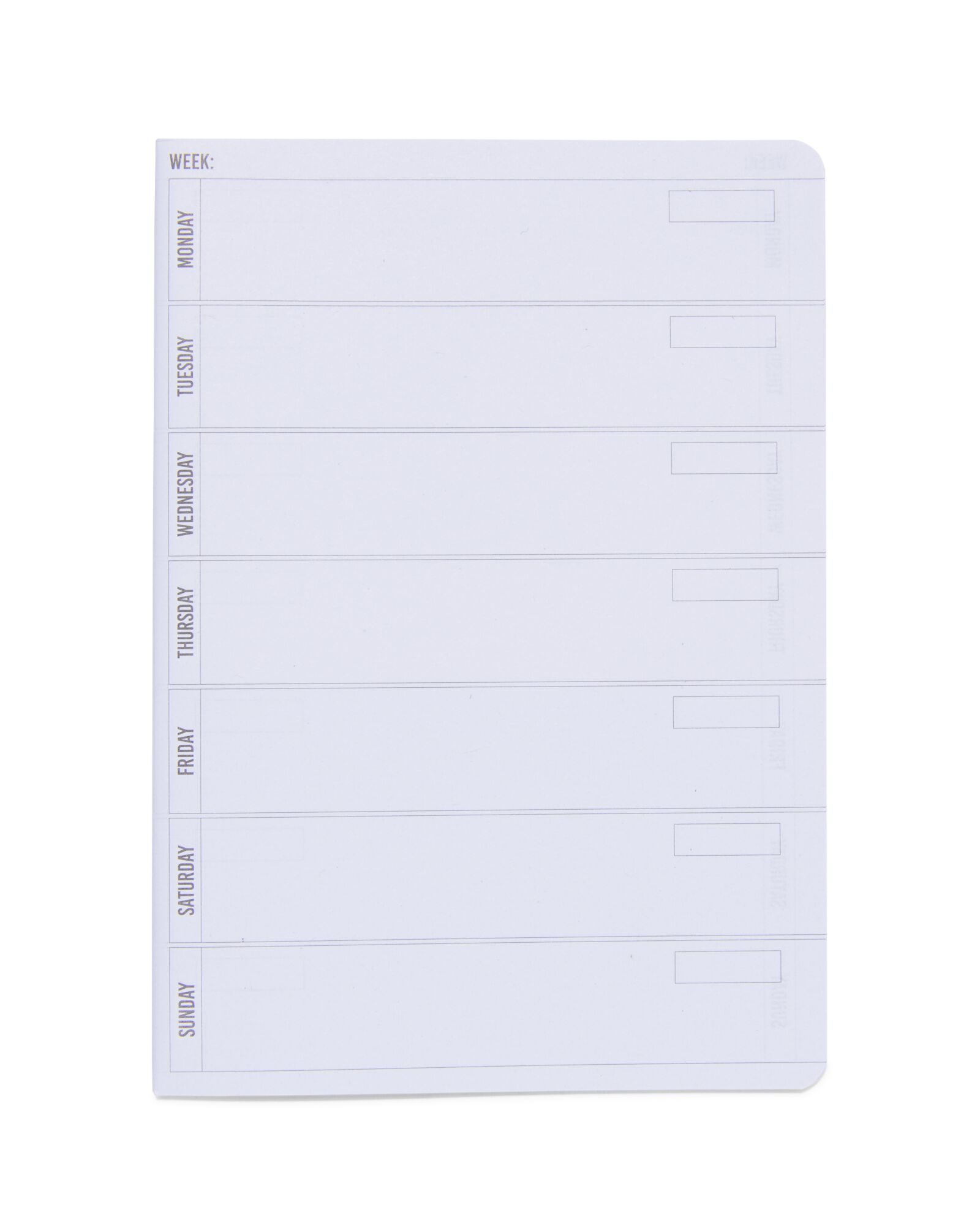 2 recharges planning hebdomadaire A5 pour carnet - 14170084 - HEMA