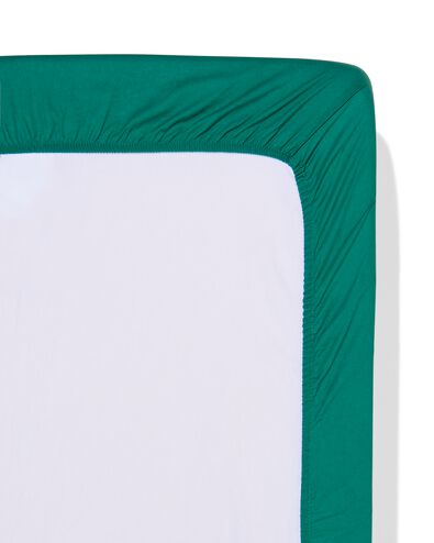drap-housse 80x200cm coton doux vert fonc&eacute;  - 5160026 - HEMA