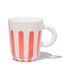 mug 130ml - new bone blanc et corail - vaisselle dépareillée - 9650038 - HEMA