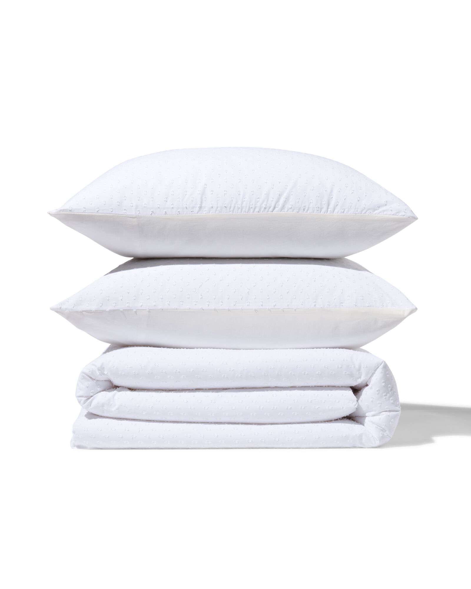 housse de couette en coton doux 200x200/220 structure pois - 5790180 - HEMA