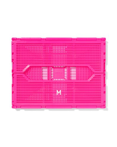 caisse pliable &agrave; lettres recycl&eacute;e M rose vif rose vif M  30 x 40 x 17 - 39800024 - HEMA