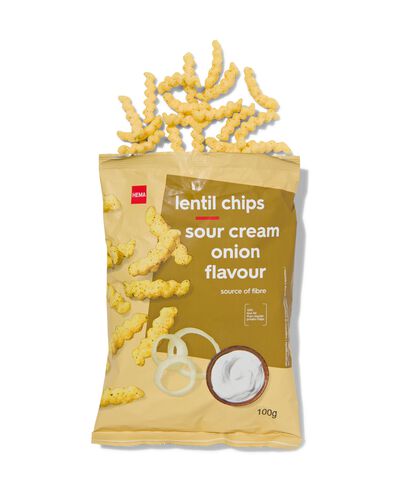 linzenchips met zure room- en uiensmaak 100gram - 10640010 - HEMA