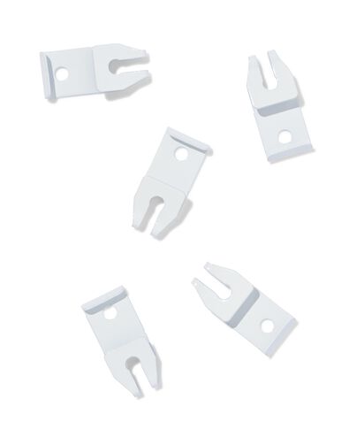 Supports de plafond pour rail en U blanc - 5 pi&egrave;ces - 7502017 - HEMA