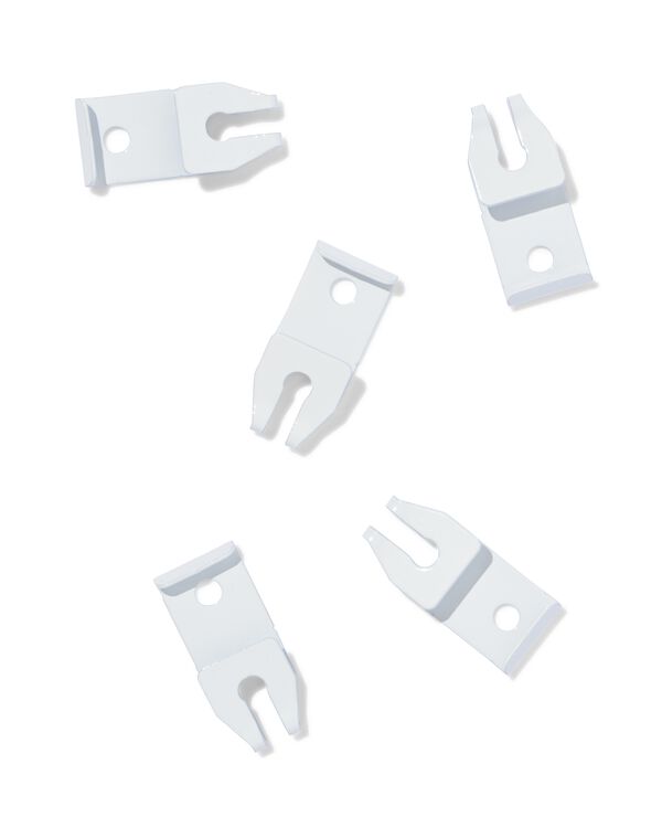 Supports de plafond pour rail en U blanc - 5 pi&egrave;ces - 7502017 - HEMA