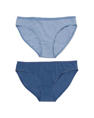 2er-Pack Damen-Slips, Baumwolle/Elasthan blau blau - 1000030282 - HEMA