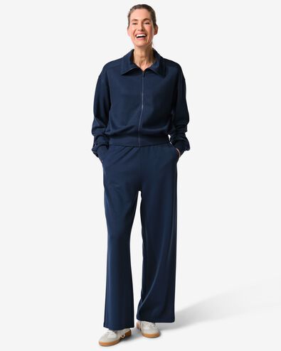 pantalon lounge femme coupe ample  bleu fonc&eacute; bleu fonc&eacute; - 36000571DARKBLUE - HEMA