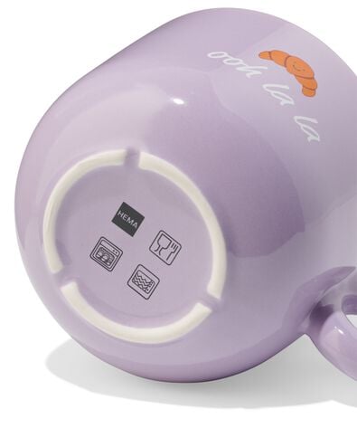 tasse &agrave; th&eacute; 480ml fa&iuml;ence lilas croissant - 61100279 - HEMA