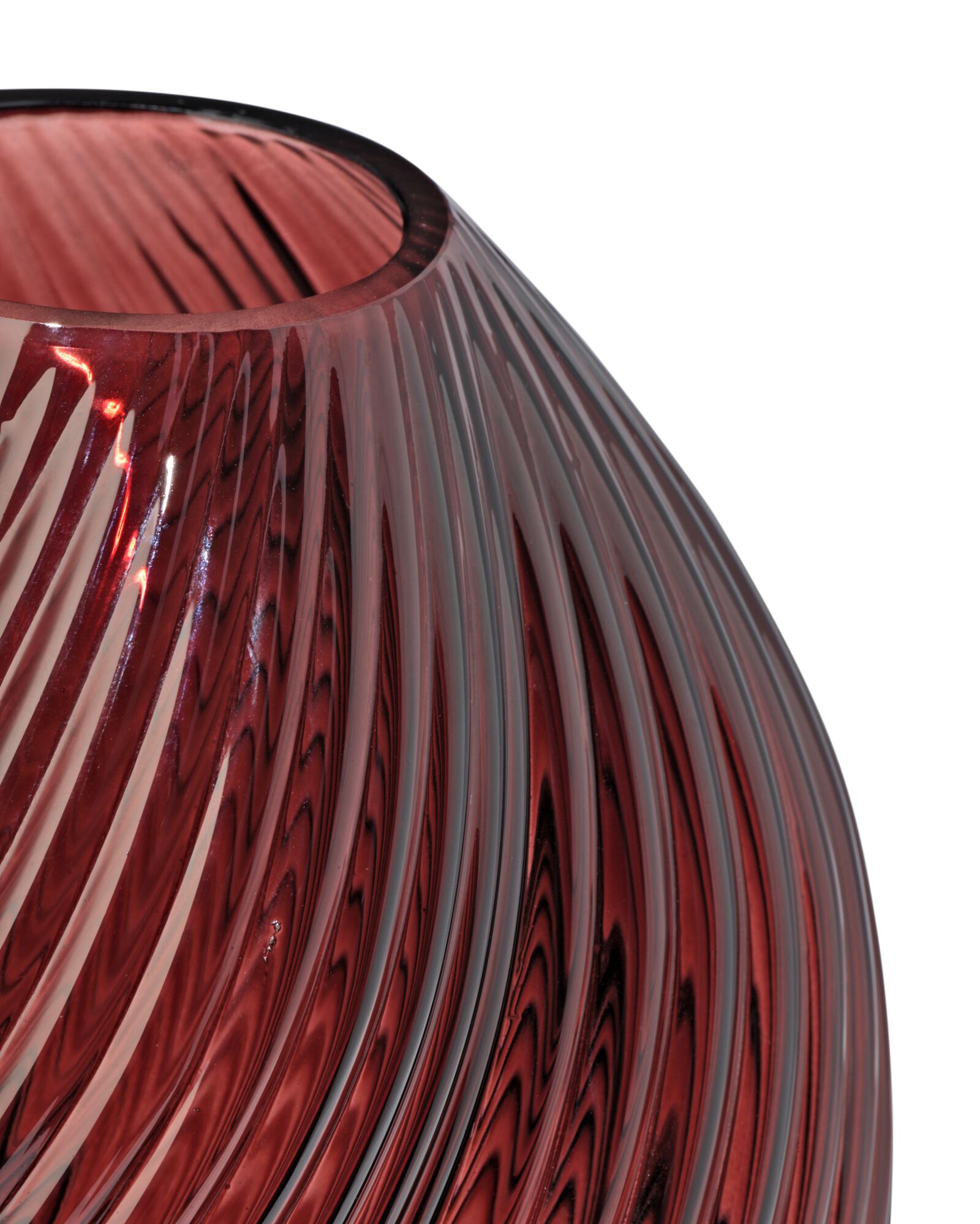 vase ⌀7x21cm verre torsad&eacute; brun - 13325005 - HEMA