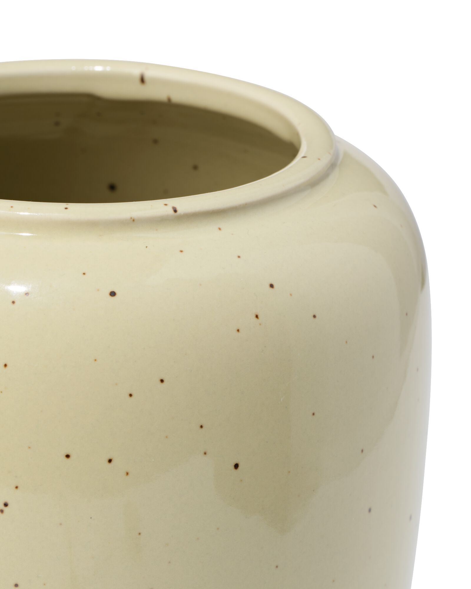 Vase 15 cm aus Keramik, gesprenkelt, gr&uuml;n - 13325072 - HEMA