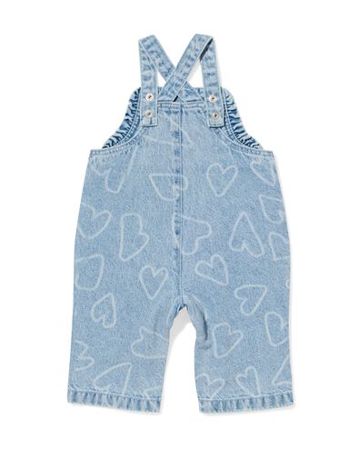 salopette b&eacute;b&eacute; jean c&oelig;urs denim - 33029070DENIM - HEMA