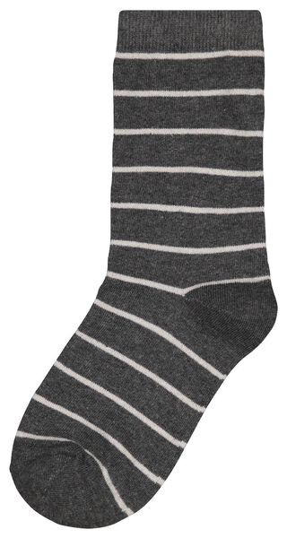 Damen-Socken, Streifen graumeliert graumeliert - 1000025210 - HEMA