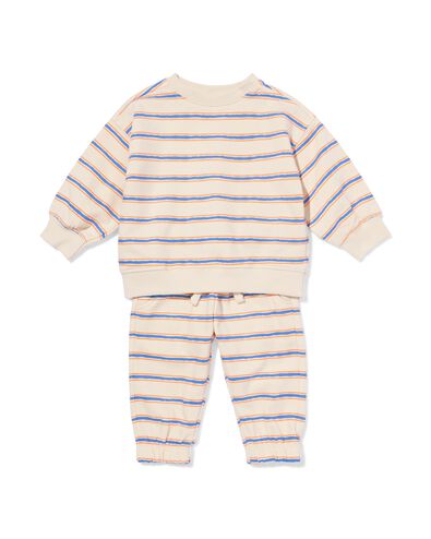 Baby-Bekleidungsset, bequeme Passform, gestreift ecru ecru - 33185070ECRU - HEMA