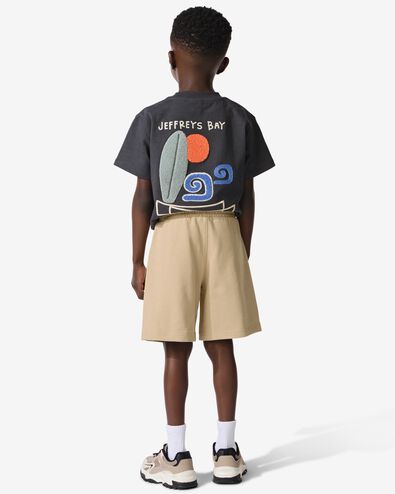 short enfant coupe droite tissu sweat - 2 pi&egrave;ces beige beige - 30714603BEIGE - HEMA