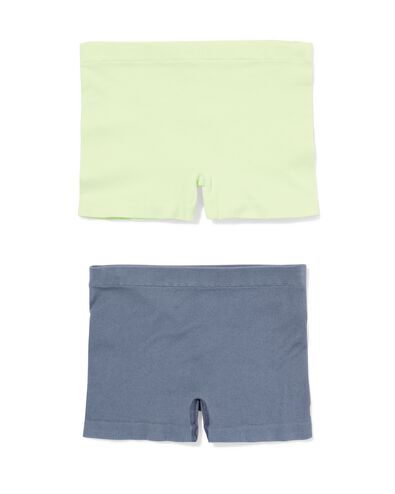 kinderboxers naadloos rib - 2 stuks lime lime - 19317370LIME - HEMA