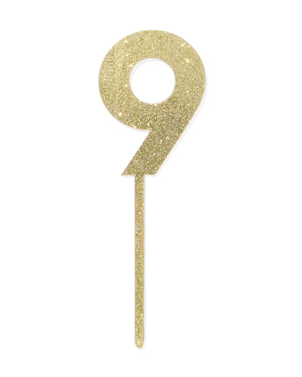 D&eacute;coration de g&acirc;teau r&eacute;utilisable chiffre 9 - 14240188 - HEMA