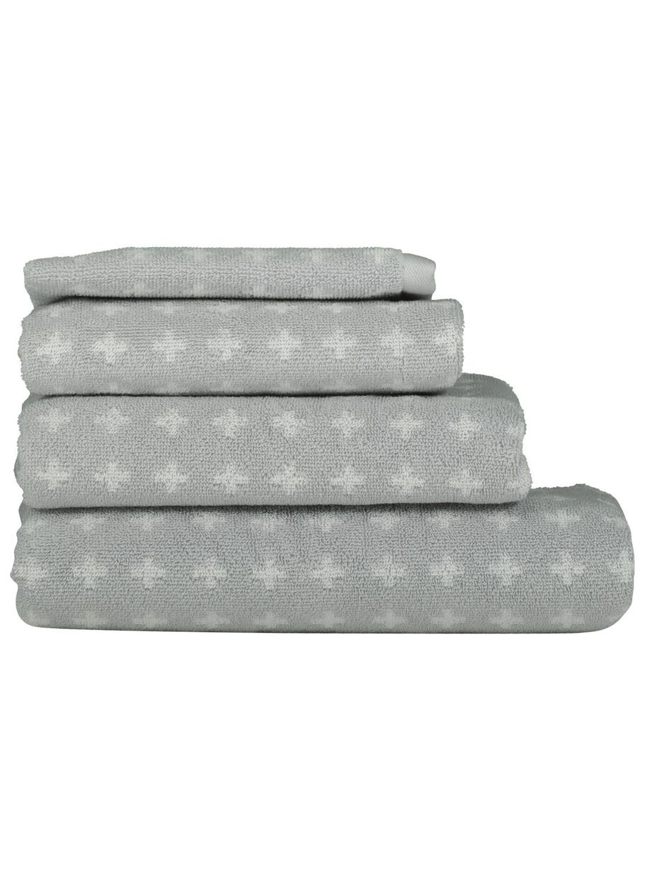 Towels - heavy quality - little cross light grey - HEMA