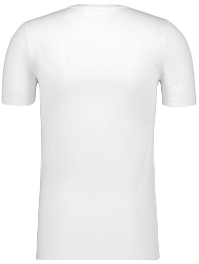 Herren-T-Shirt, Slim Fit, Rundhalsausschnitt weiß S - 34276803 - HEMA