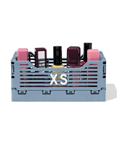 klapkrat letterbord recycled donkerblauw XS  13 x 18 x 8 - 39811086 - HEMA