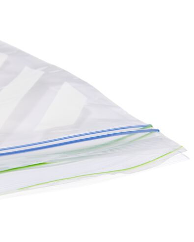 hersluitbare zakjes 3L drukstrips en standbodem - 15 stuks - 20510087 - HEMA