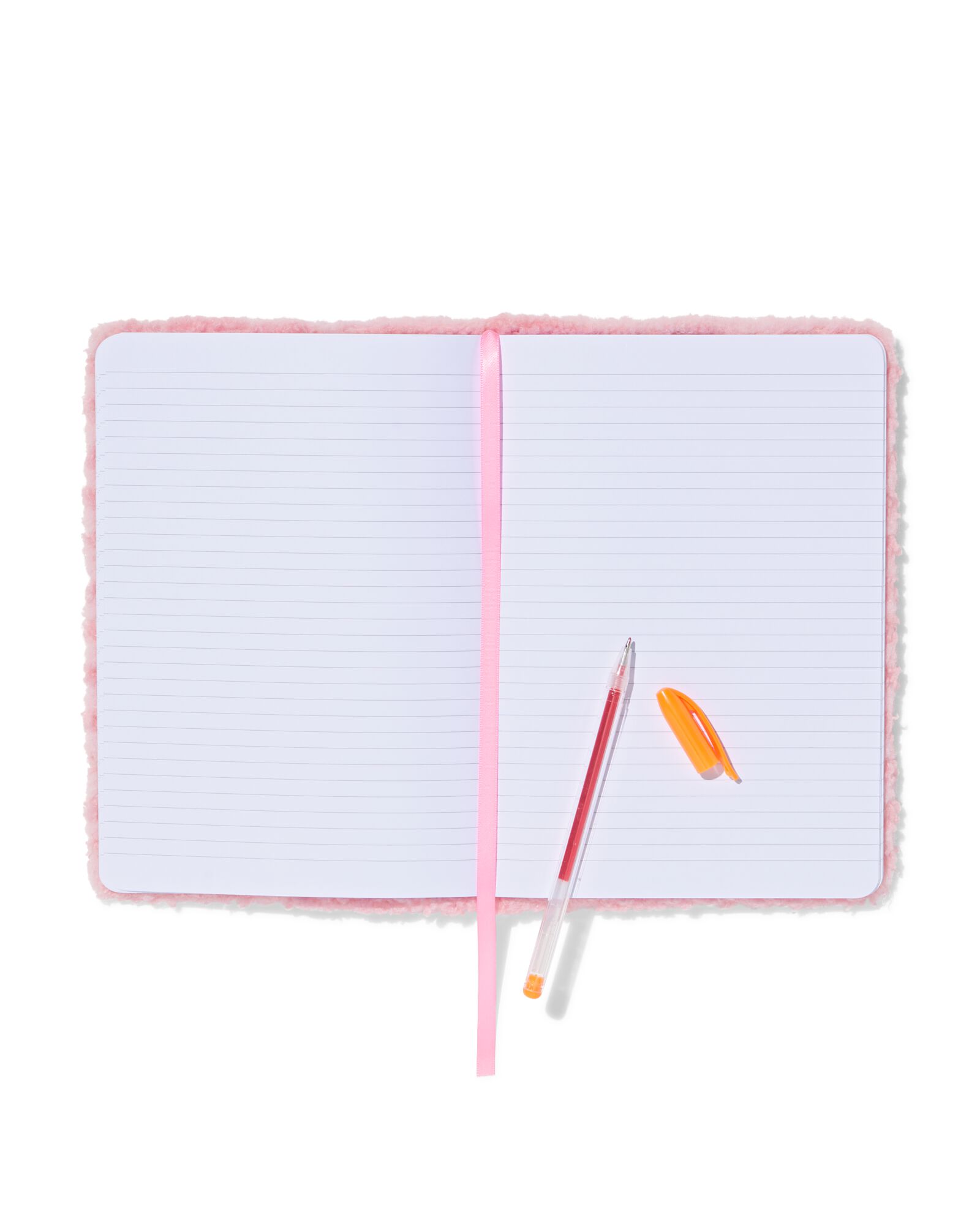 notitieboek 16x22cm roze fluffy - 14100234 - HEMA