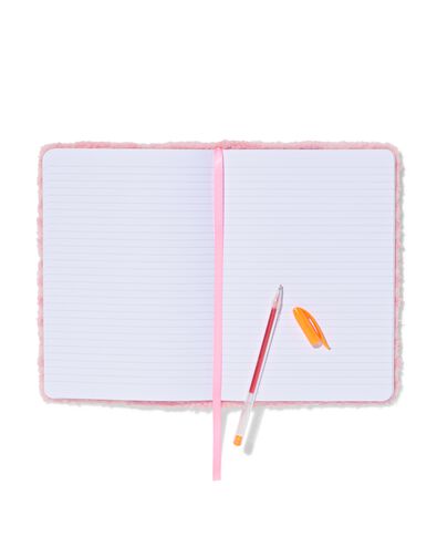 notitieboek 16x22cm roze fluffy - 14100234 - HEMA