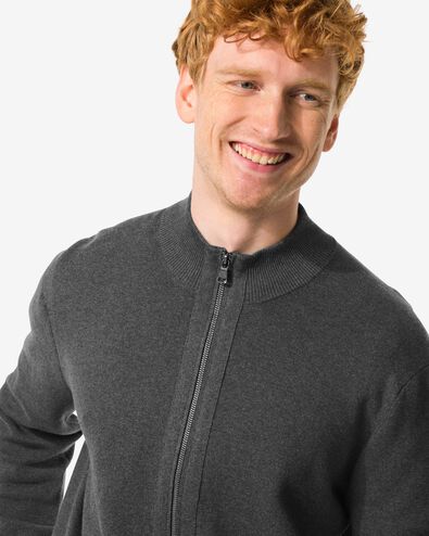 pull homme avec fermeture &eacute;clair gris fonc&eacute; - 2140120DARKGREY - HEMA