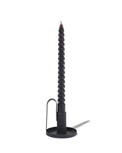 2 longues bougies dintérieur torsadées Ø2x25 noir - 13506007 - HEMA