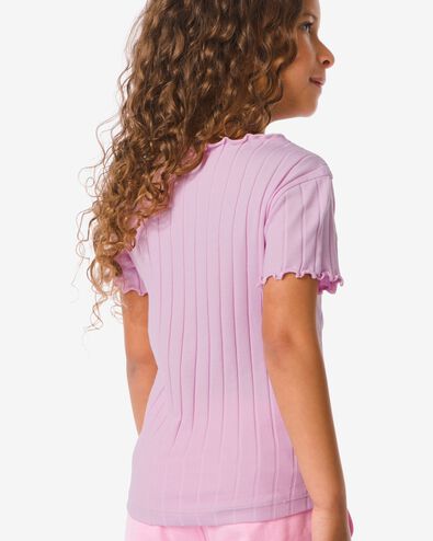 Kinder-T-Shirt, gerippt violett violett - 30834005PURPLE - HEMA