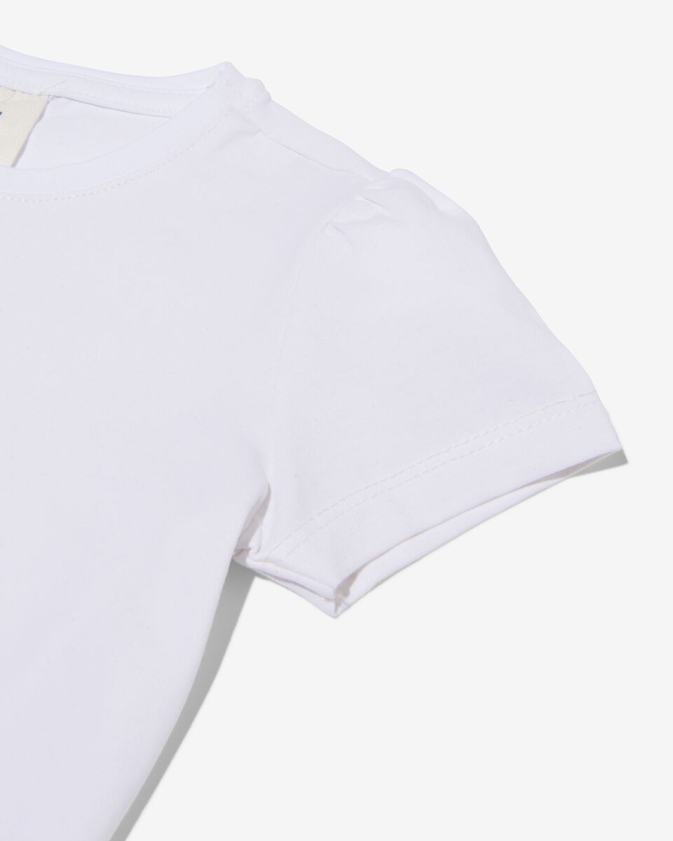 2 t-shirts enfant blanc 110/116 - 30843932 - HEMA