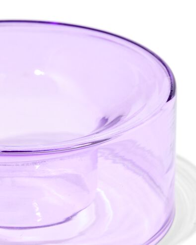 Teelichthalter, Ø 4 x 4 cm, violett, Glas - 13323159 - HEMA