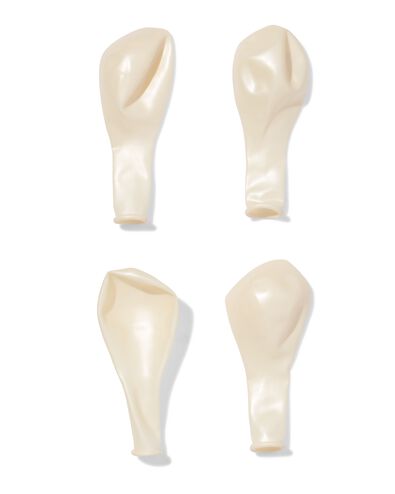 ballonnen 23cm metallic wit - 10 stuks - 14260095 - HEMA