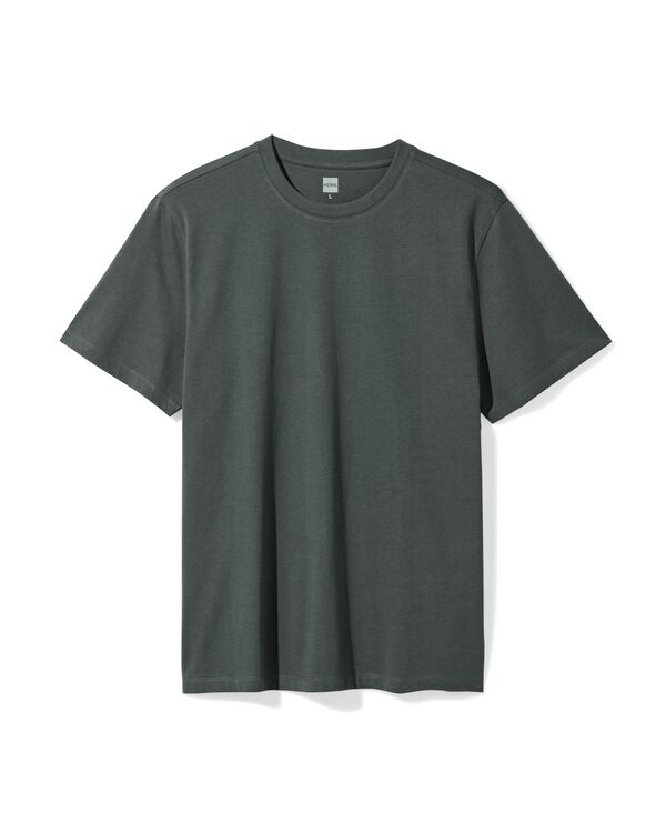 heren T-shirt regular fit grijs grijs - 2190340GREY - HEMA