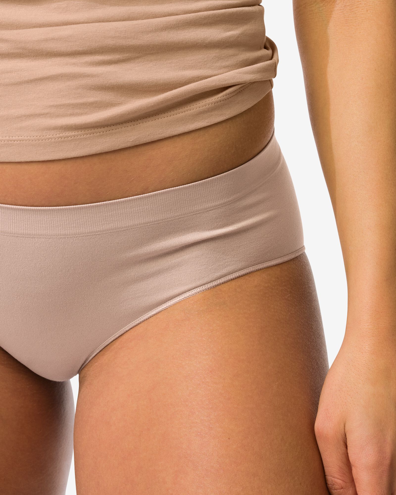slip hipster femme sans couture microfibre beige beige - 19607660BEIGE - HEMA