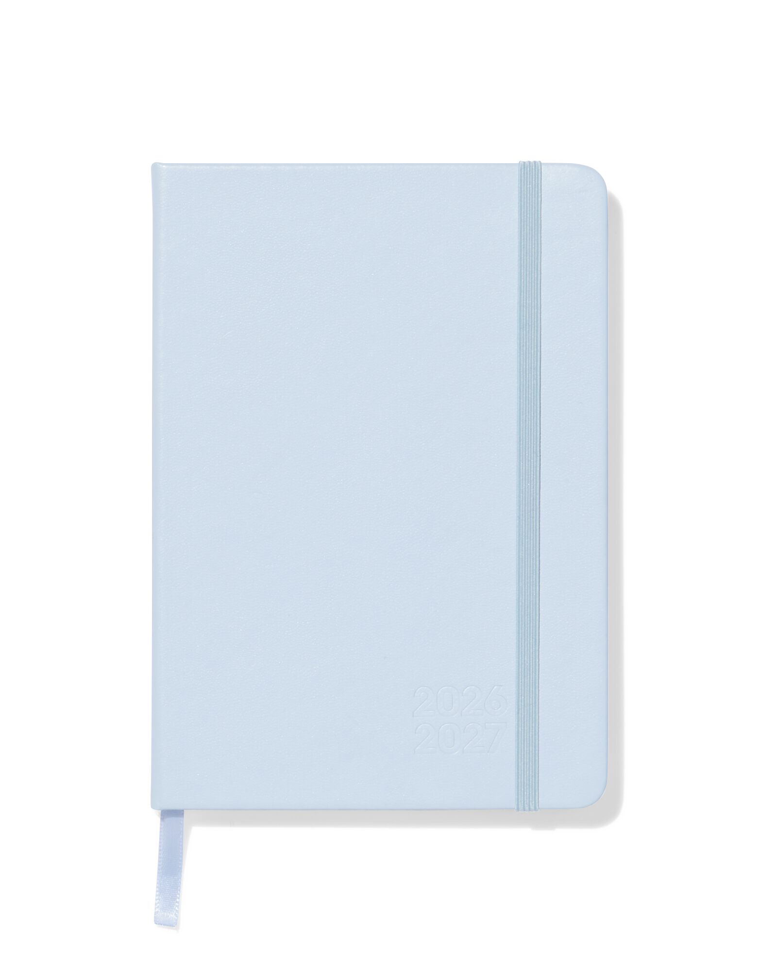 agenda scolaire 2026-2027 13,1x18,4cm faux cuir bleu - 14505645 - HEMA