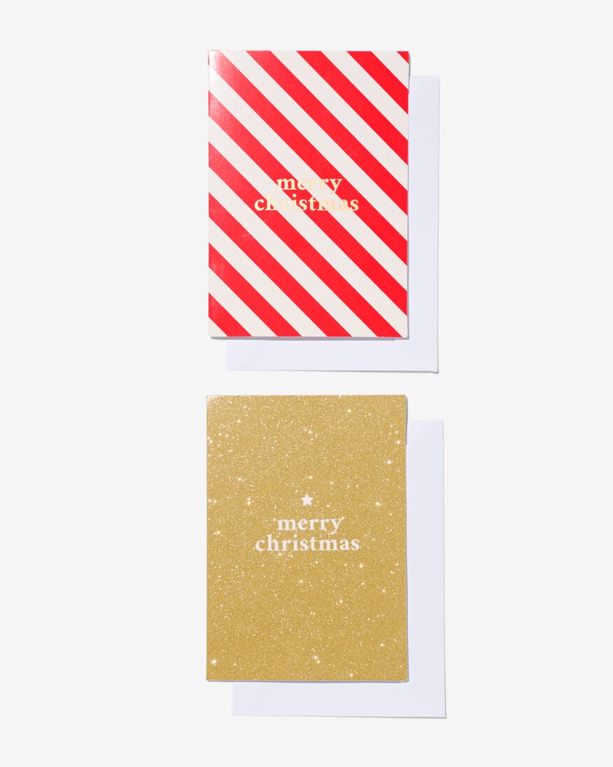 20er-Pack Weihnachtskarten, mit Umschlag, 13.5 x 9.5 cm - 25340057 - HEMA