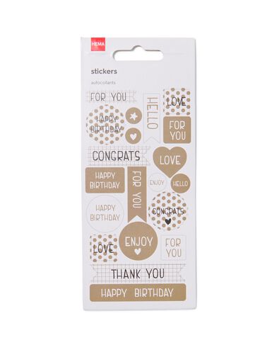 5er-Pack Aufkleberbogen, gold, 15.5 x 8 cm - 14700457 - HEMA