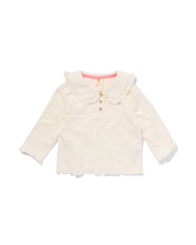t-shirt b&eacute;b&eacute; avec col blanc cass&eacute; blanc cass&eacute; - 33084960OFFWHITE - HEMA