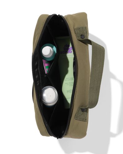 toilettas 25x15cm donkergroen - 11890753 - HEMA