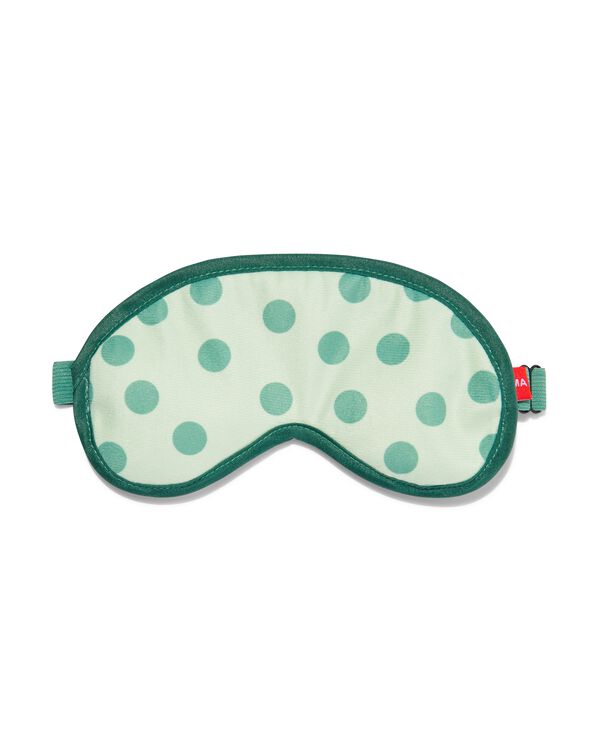 masque de sommeil vert à pois - 18640030 - HEMA