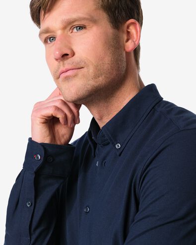 Herren-Oberhemd Billy, Piqu&eacute; dunkelblau dunkelblau - 2101770DARKBLUE - HEMA