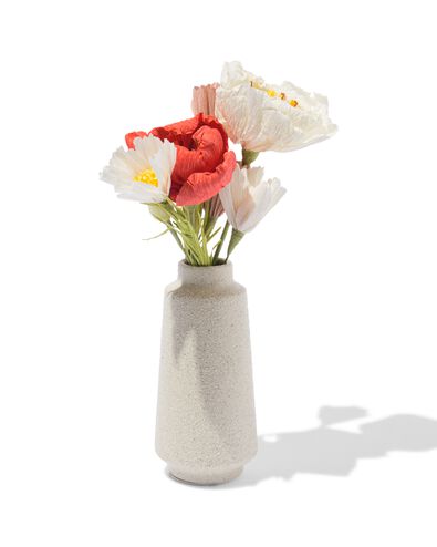 fleur artificielle 23cm coquelicot papier blanc - 41300121 - HEMA